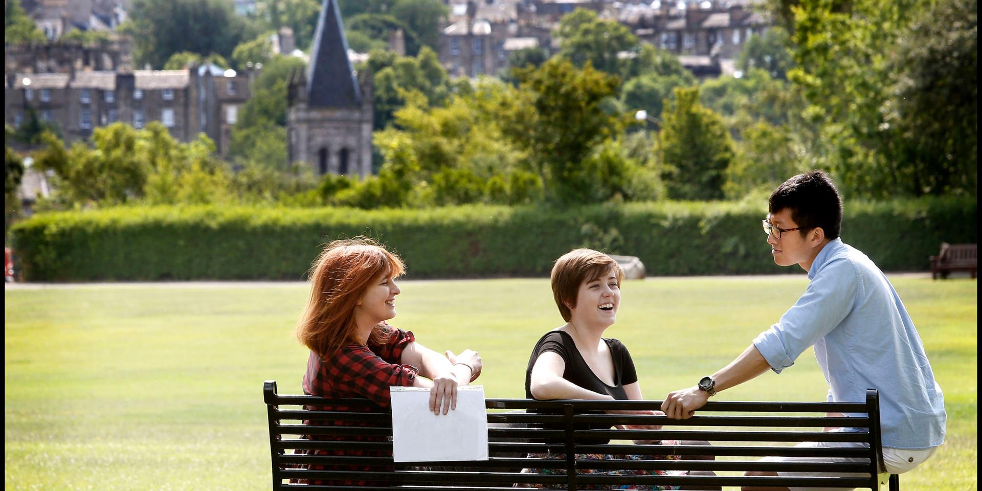 Students on a bench