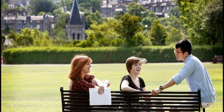 Students on a bench